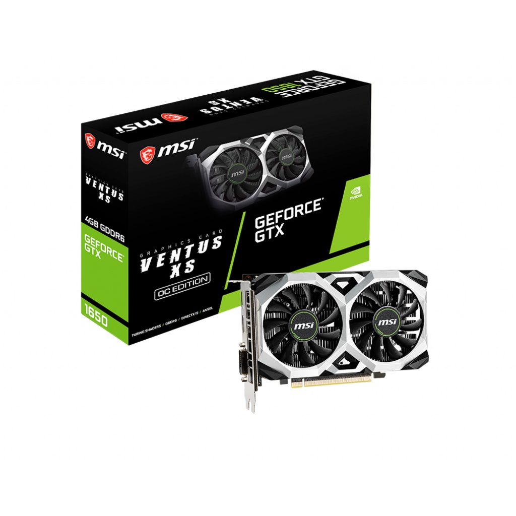 MSI GeForce GTX 1650 D6 VENTUS XS OCV1 4GB GDDR6 - VGA GTX1650 DDR6
