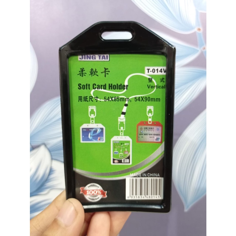 

Name Tag / Tempat Id Card Holder 1 Sisi Hitam / Lanyard Murah