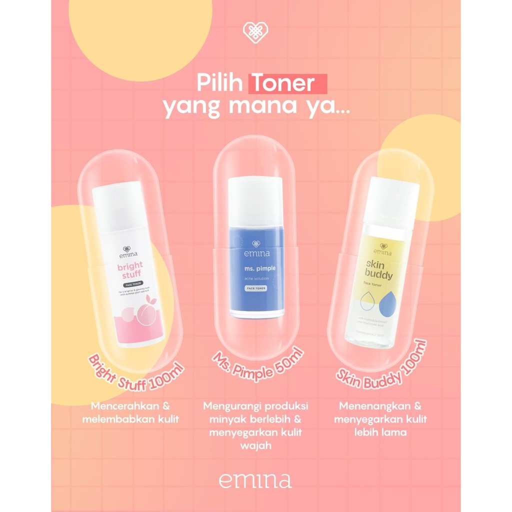 ✿ELYSABETHME✿ ˜”*°• emina •°*”˜. Emina face toner wajah tonic pembersih penyegar