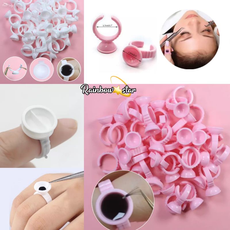 Cincin Lem Eyelash Extension / Ring Glue 10pcs 50pcs / Cincin Eyelash