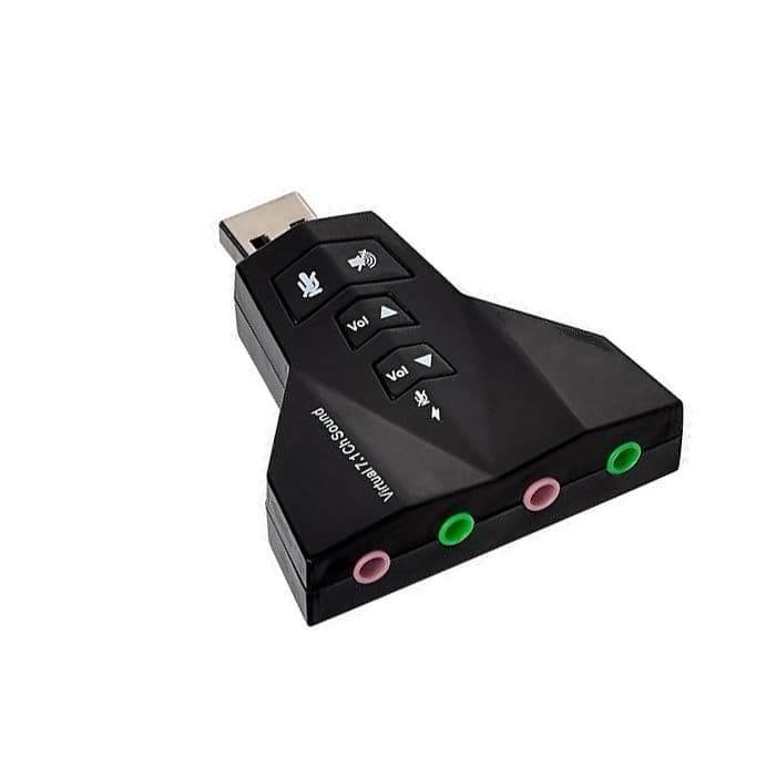 USB Sound Card 7.1 External Aux Splitter Cabang 2 Spliter Soundcard sound card multi