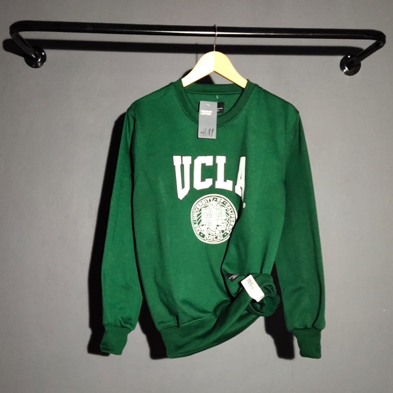 Crewneck  switer distro cowok switer hoodie  Ucla Original Crewneck UCLA Sweater ucla hitam hijau abu abu crewneck ucla hnm UCLA