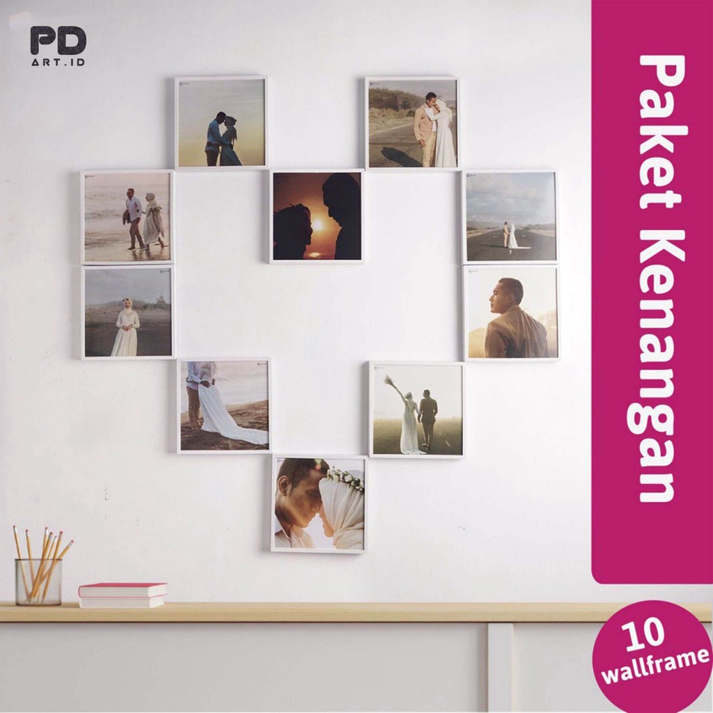 (COD) 5 PCS PHOTO WALL PREMIUM, CETAK FOTO PLUS BINGKAI PREMIUM UKURAN 20X20 CM, TINGGAL TEMPEL TANPA PAKU, COCOK UNTUK HIASAN DINDING RUMAH UNTUK KADO ULANG TAHUN FOTO KENANGAN FOTO KELUARGA, CETAK FOTO CUSTOM PLUS BINGKAI