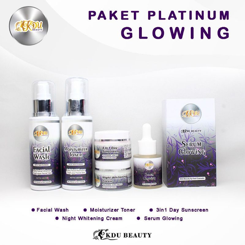 Paket Platinum Glowing Essi Cosmetic / KDU Beauty