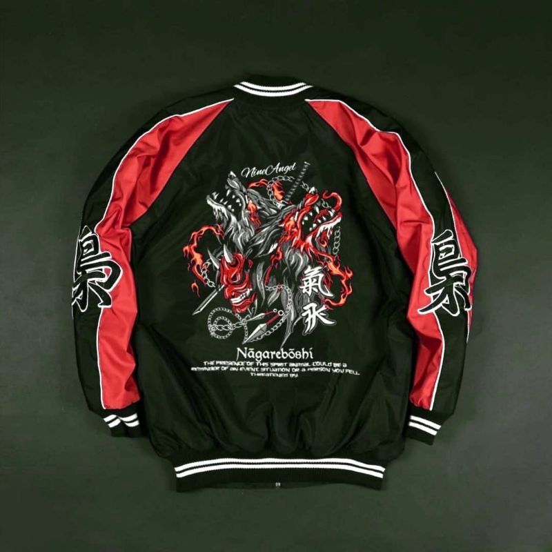 Jaket Sukajan Baseball Varsiti Red Dragon Jepang Culture Terbaru Quality Premium Original Distro Ban
