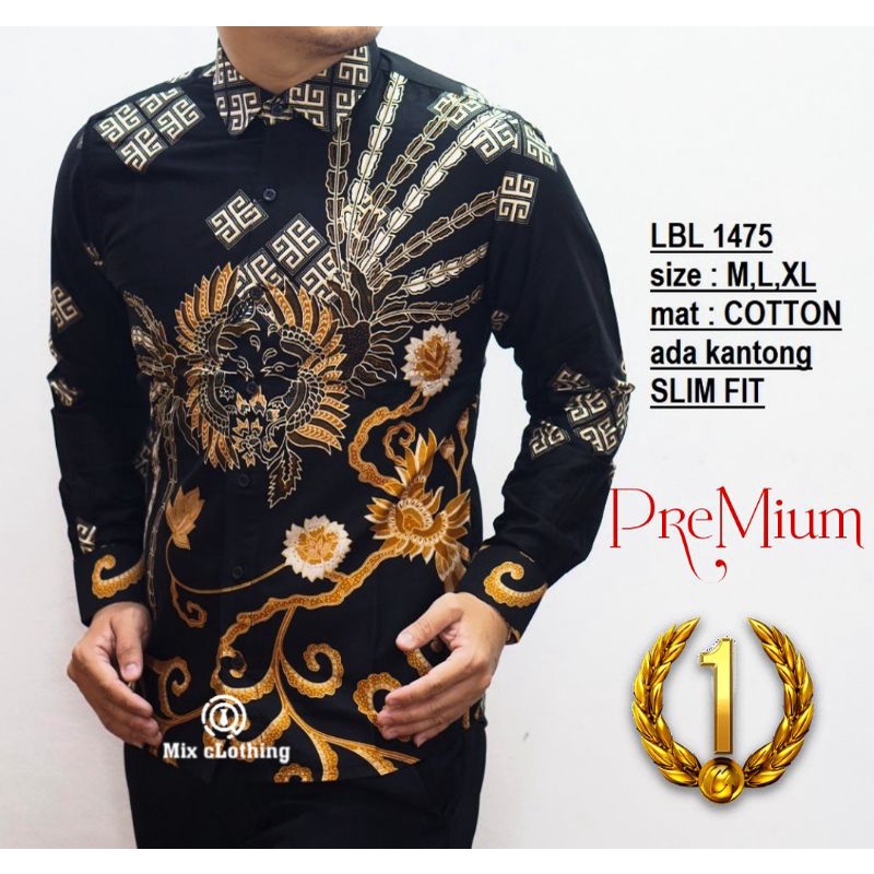 BAJU BATIK PRIA LENGAN PANJANG | KEMEJA PRIA PREMIUM LBL 1016