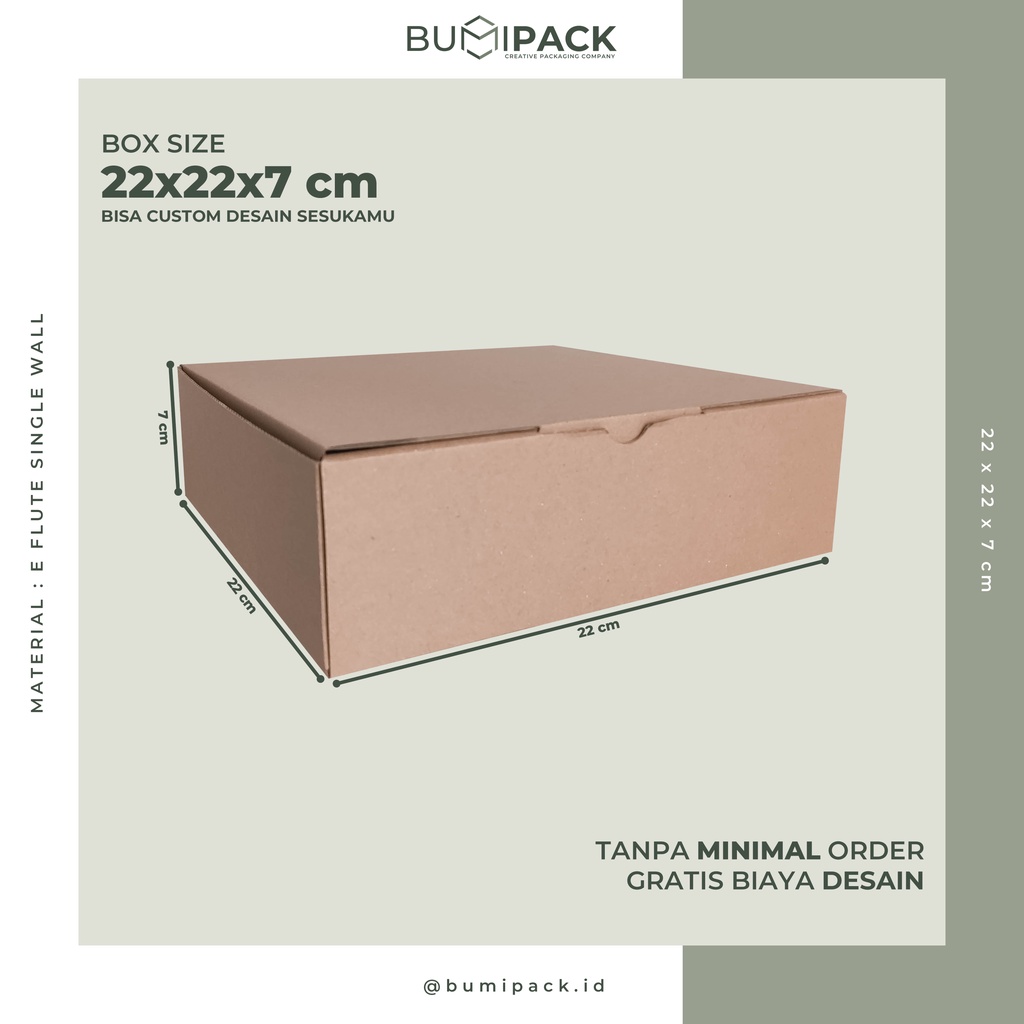

Kardus packing box hampers kardus hampers dus packing box packing box packaging - Box 22x22x7 cm