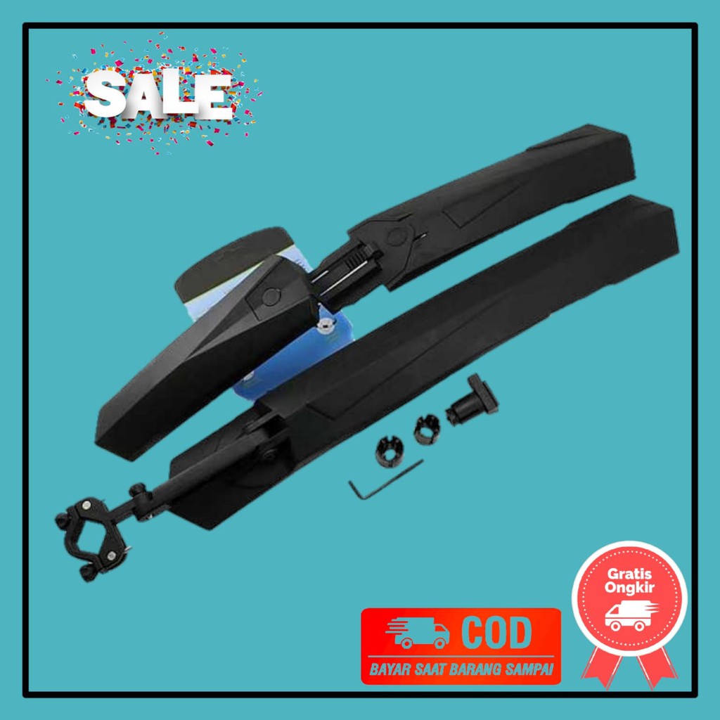 Spakbor Sepeda Depan & Belakang MTB - Hitam