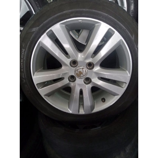 velg mobil bekas oem jazz ring 16 pcd 4x100 + ban phi 195 50 r16