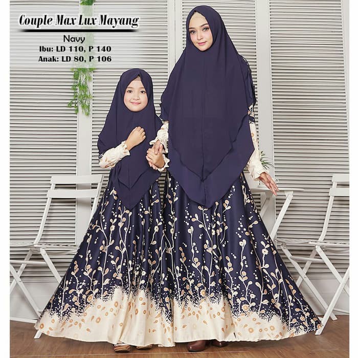 Busana Muslim Wanita Gamis Syari Couple Ibu Dan Anak Mayang Terbaru