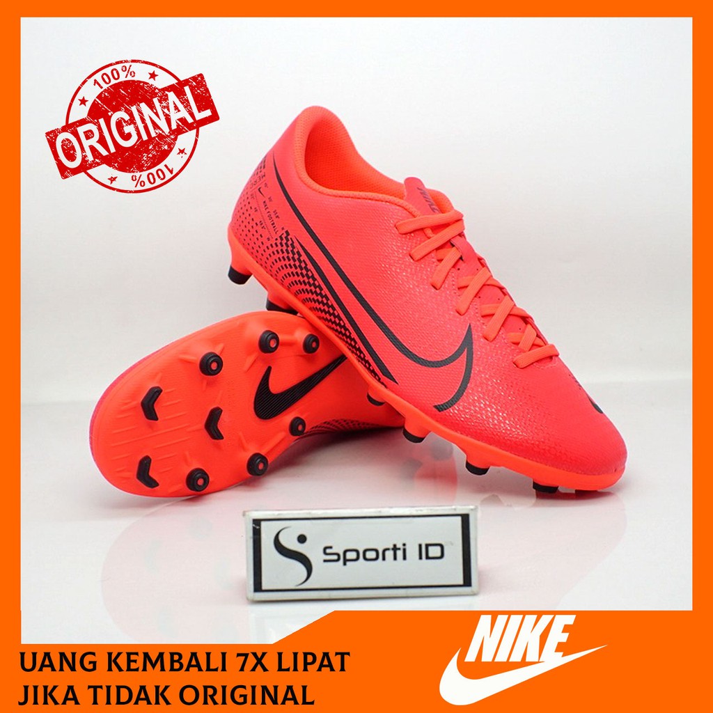 Sepatu Bola Nike Vapor 13 Club FG - Laser Crimson AT7968-606 Original