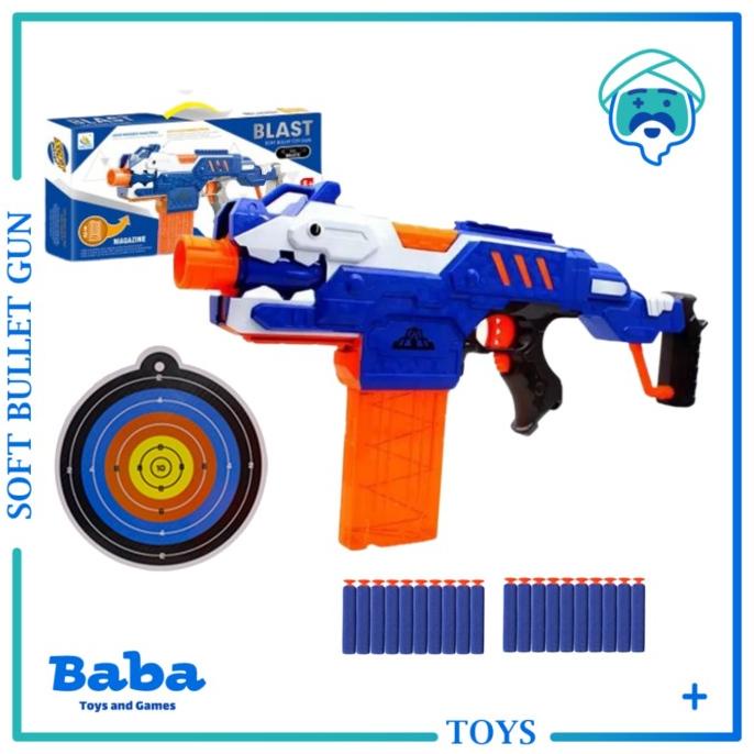 Mainan Tembakan Otomatis Soft Bullet Gun 9926 Not Nerf Rapidstrike