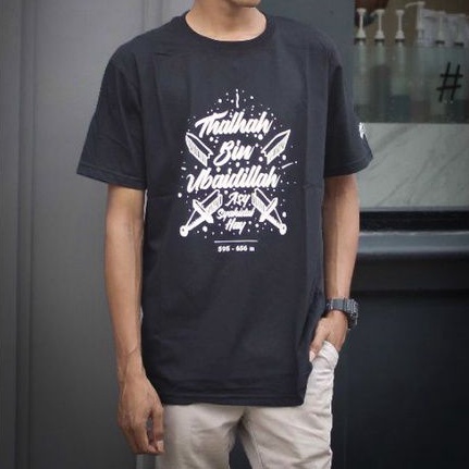Kaos Muslim -  Thalhah bin Ubaidillah - Hamzah Apparel - Kaos Dakwah - Kaos sahabat Nabi - Kaos Isla