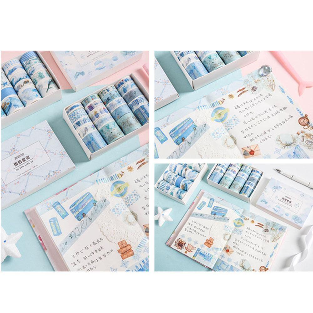 Timekey 20pcs / set Tape Kertas Washi Vintage Seri Time Untuk Dekorasi Jurnal / Scrapbook / Diary A5K4