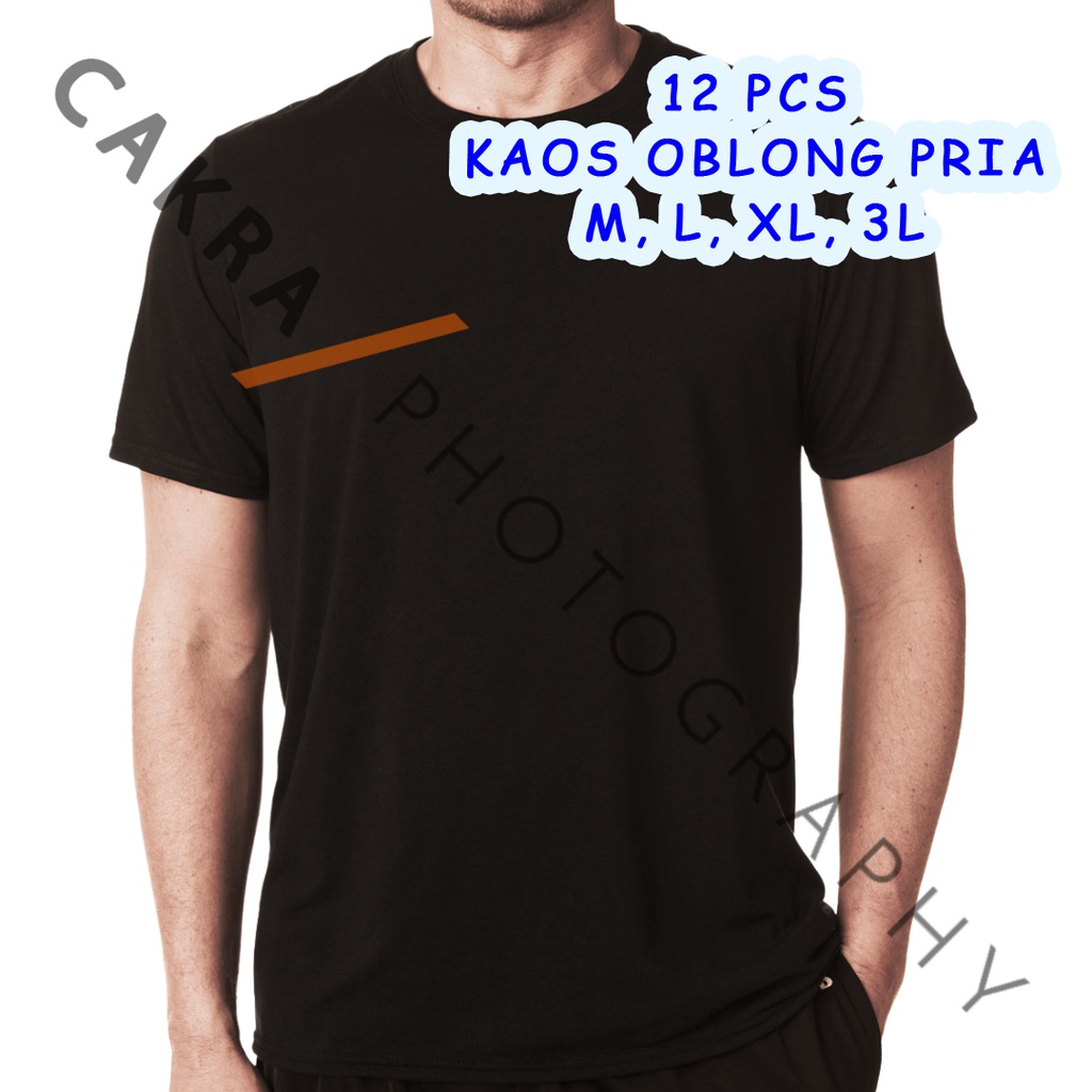 3, 6 pcs Kaos Oblong Pria Polos Murah Miatex Oblong - CG0403