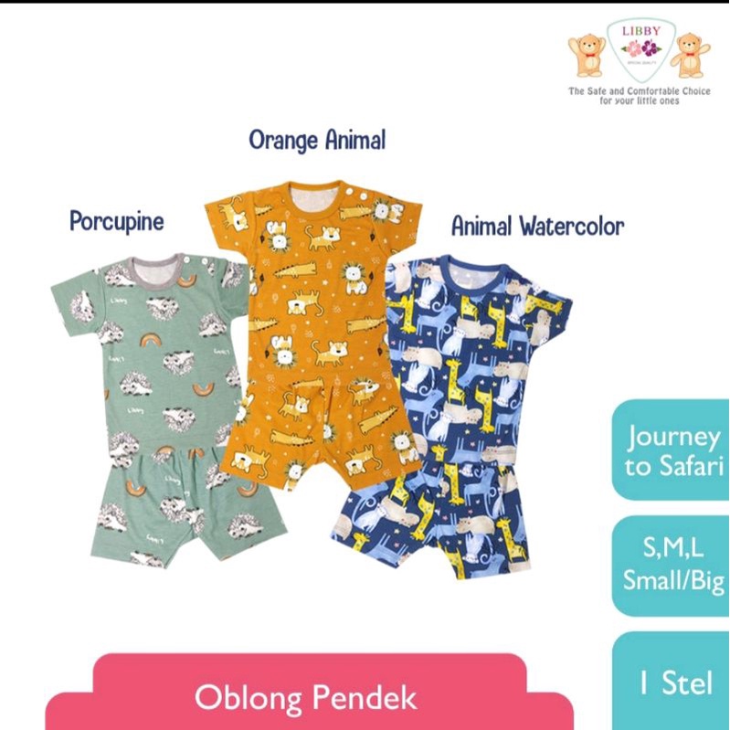Setelan Pendek Anak Libby Baby Journey to Safari