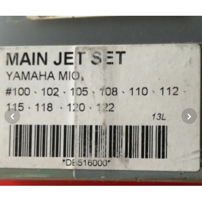 MAIN JET SET PE YAMAHA MIO 10PCS MAIN JET PILOT JET