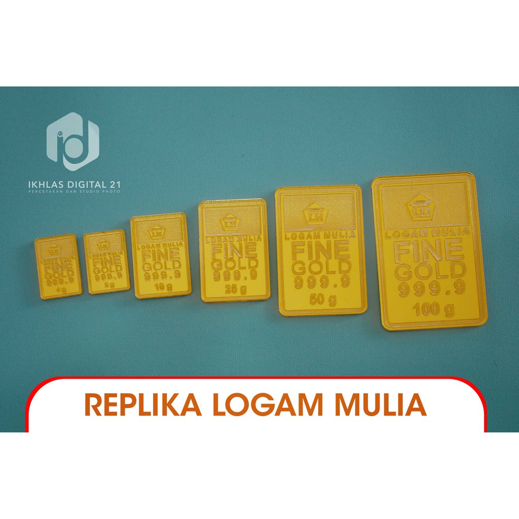 Replika Logam Mulia/Akrilik Gold Miror