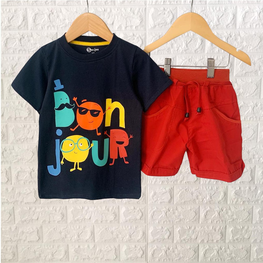  Setelan  Anak Cowo  Navy Bonjour Sz 1 2 3tahun murah 