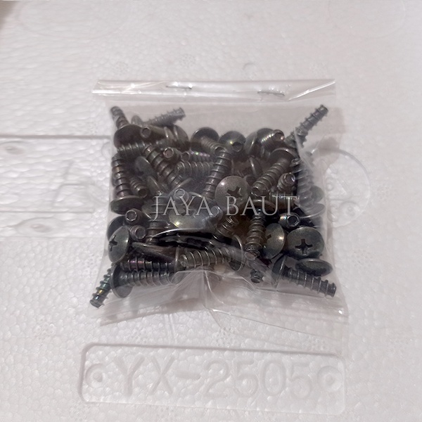 15 Pcs Baut Body Motor Yamaha 5x16 Baut Cacing 5x16