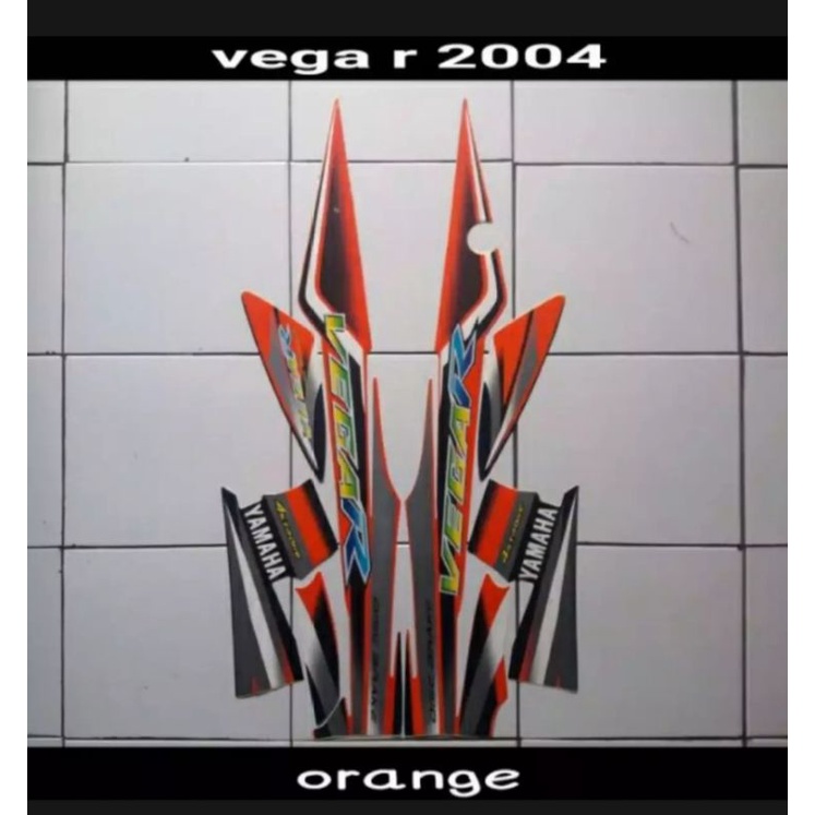 STIKER STRIPING LIS BODY VEGA R LAMA 2004 OREN STANDAR