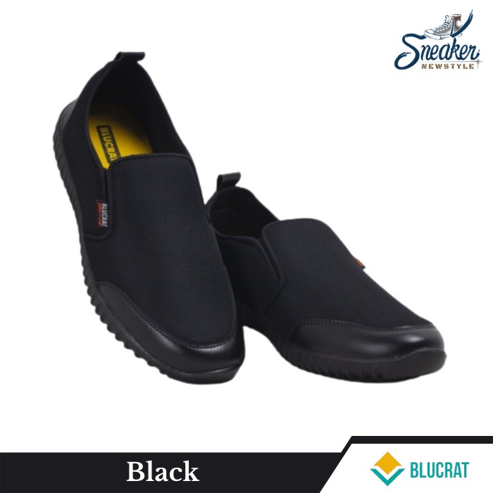 Sepatu Sneakers Slip On Pria BNS Frieza Anti Slip Size 39-43 SNK0290-Black