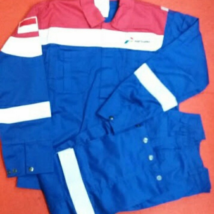 Wearpack Pertamina setelan baju & celana BR shield