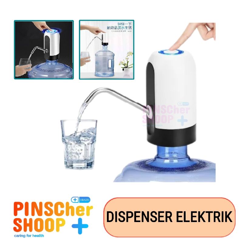 Dispenser Air Minum Elektrik LED / Electric Water Bottle Pump / Pompa Galon Electric Usb Charger Cas