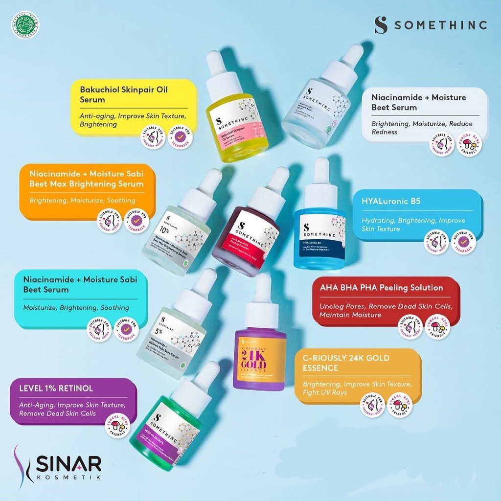 ✦SINAR✦ Somethinc Serum Niacinamide - Hyaluronic 9 - Retinol - Revive Potion - Lemonade - AHA BHA Peeling - Dark Spot - Niacinamide Barrier - Salicylic Acid