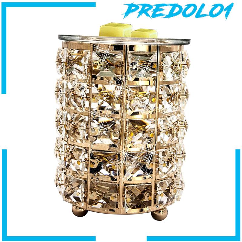 [PREDOLO1] Gold Crystal Wax Melt Warmer Night Light Fragrance Oil Diffuser Wax Burner