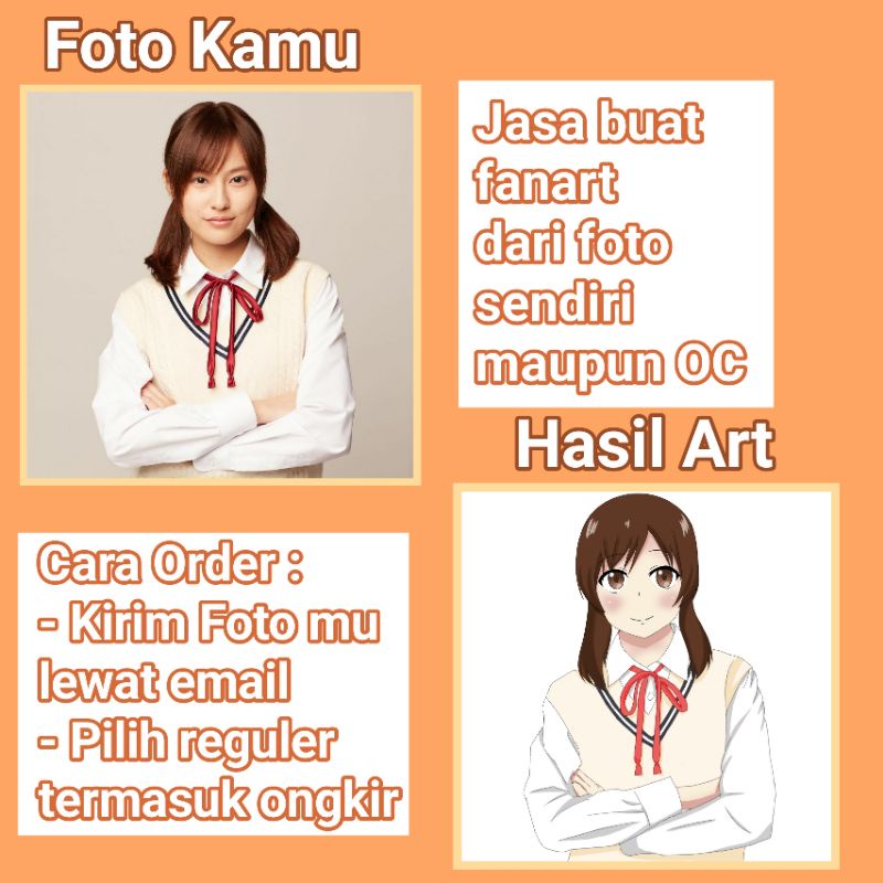 Jasa bikin fanart dari foto sendiri