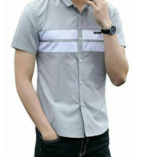 ◘ RISRUS FASHION HEM DENNY BAJU PRIA LENGAN PENDEK KEMEJA COWO COWOK ❋
