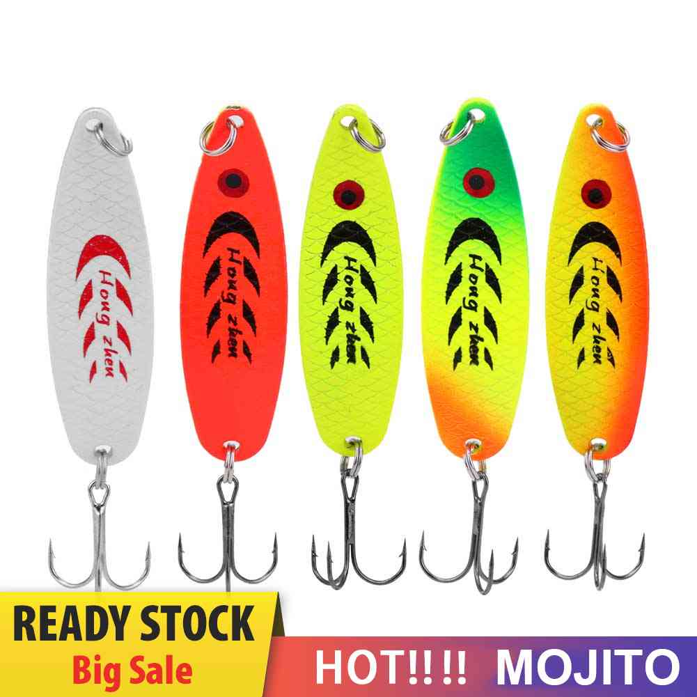 13g Spoon 3 Hooks Fishing Lure Hard Baits Colorful Sequins Paillette Hook