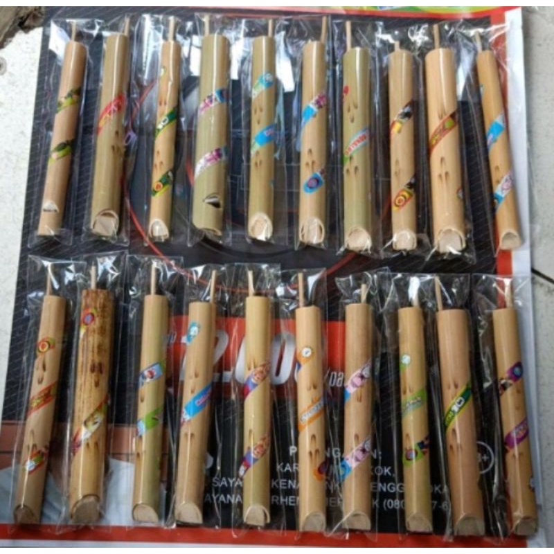 suling bambu mainan siul burung priwitan harga per pc