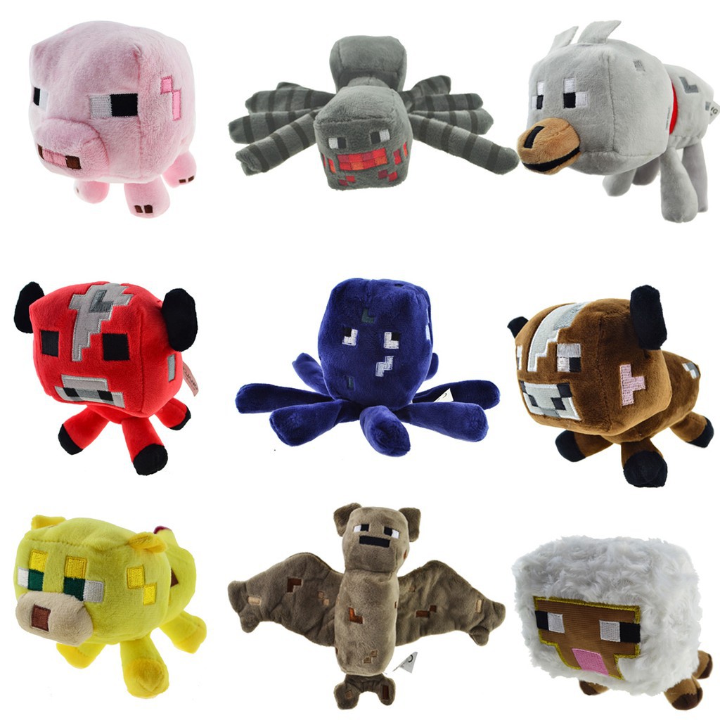 mainan boneka plush game minecraft enderman warna hijau untuk anak