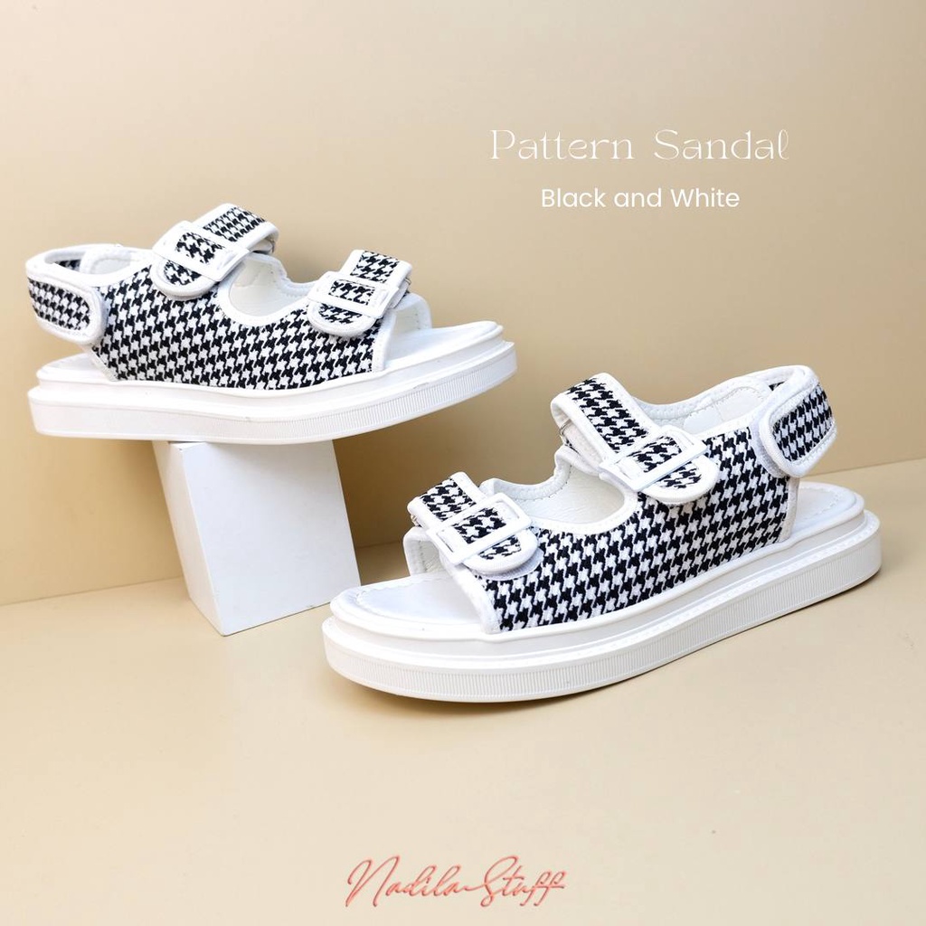 NADILASTUFF [ASLI] Pattern sandal  'BISA COD' Sandal Wanita ORI IMPORT! REALPICT KUALITAS TERBAIK