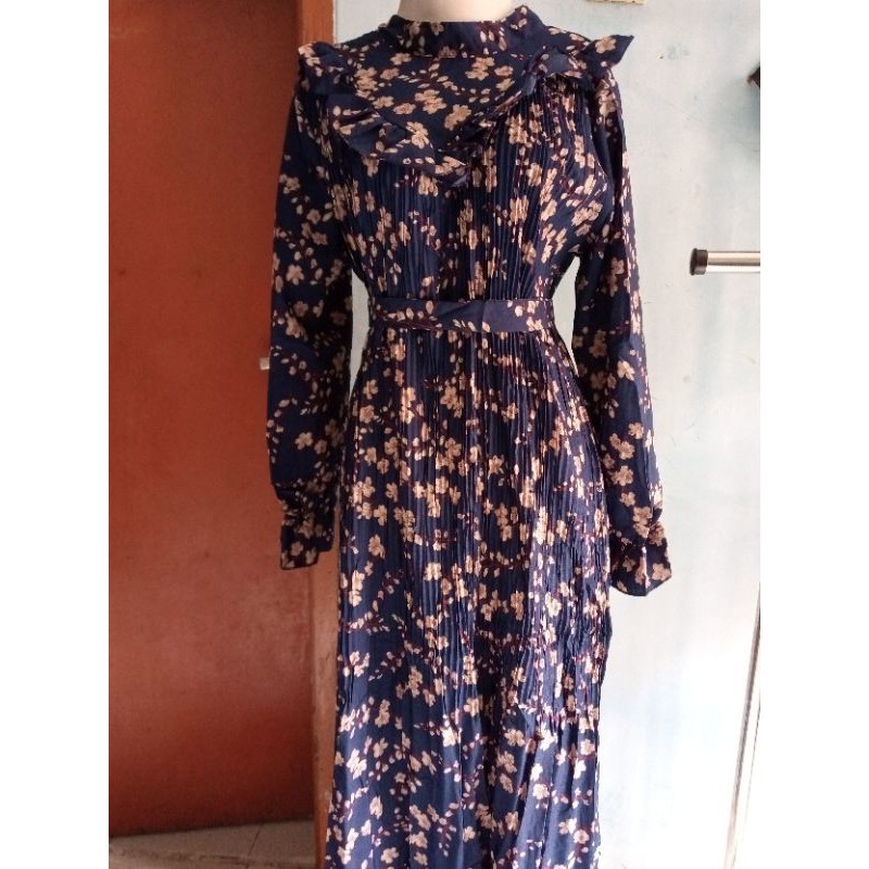 Gamis Motif Bunga Korea