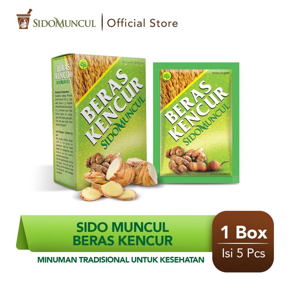 

Beras Kencur Sido Muncul - Minuman Tradisional Kesehatan Kemasan 5 Pcs