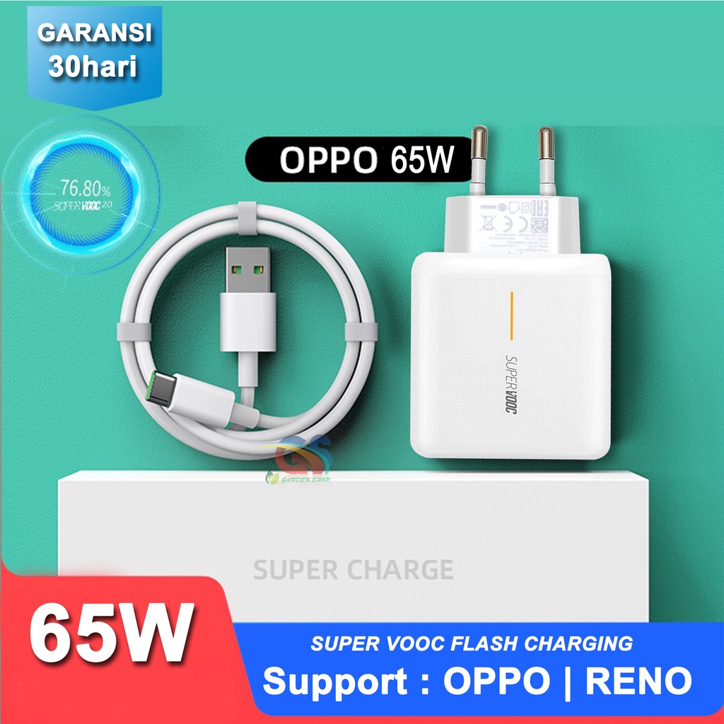 [ ORI NEW ] Charger Oppo VOOC 65watt 30Watt 18Watt Micro USB &amp; Type C Fast Charging Original