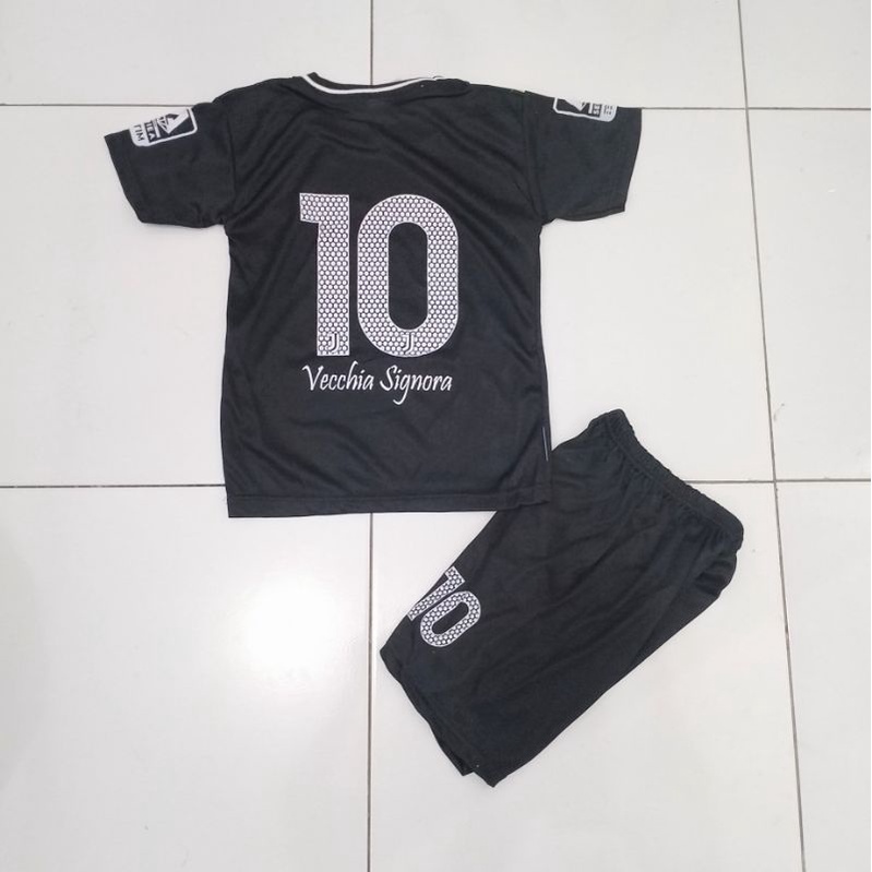 FREE NICKNAME. Setelan Jersey Bola Juve Baju Pakaian Olahraga Anak Laki Laki Terbaru