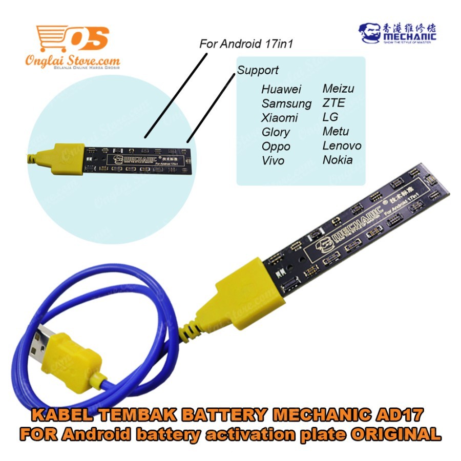 KABEL TEMBAK BATTERY MECHANIC AD17 FOR ANDROID ORIGINAL