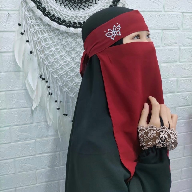 Niqab Bandana Niqab Cadar Niqab Niqob Cadar Niqob Warna AMALIA