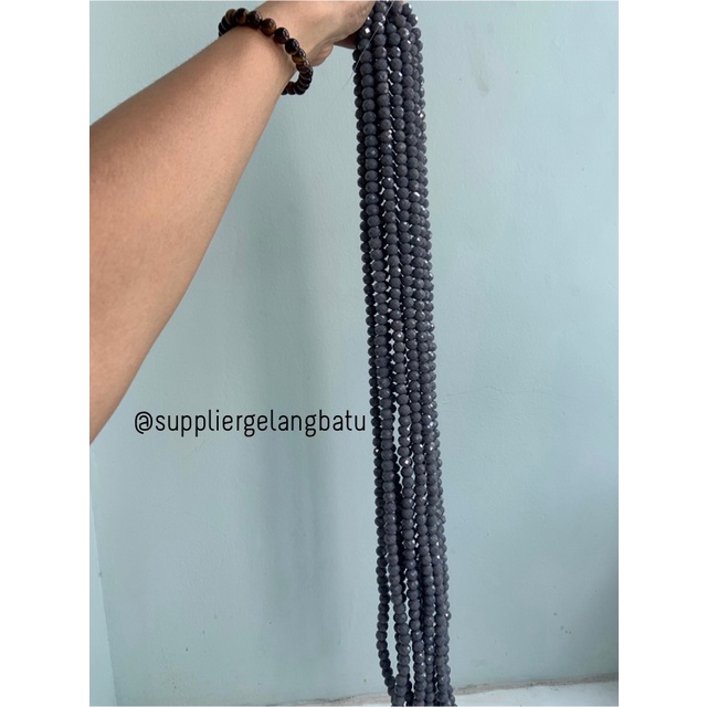 Kristal Ceko 10mm GREY ABU doff bahan aksesoris premium elyecraft dove