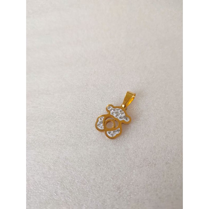 Liontin Motif Bear Permata Titanium