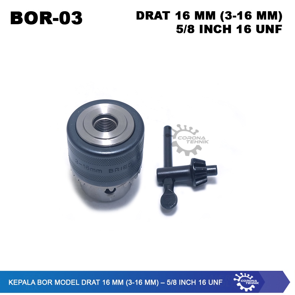 16 UNF - Kepala Bor Model DRAT 16 mm (3-16 mm) – 5/8 Inch