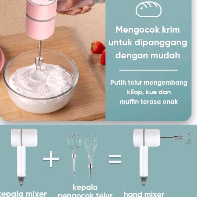 Handmixer Wireless Hand Mixer Manual Portable Blender Elektrik