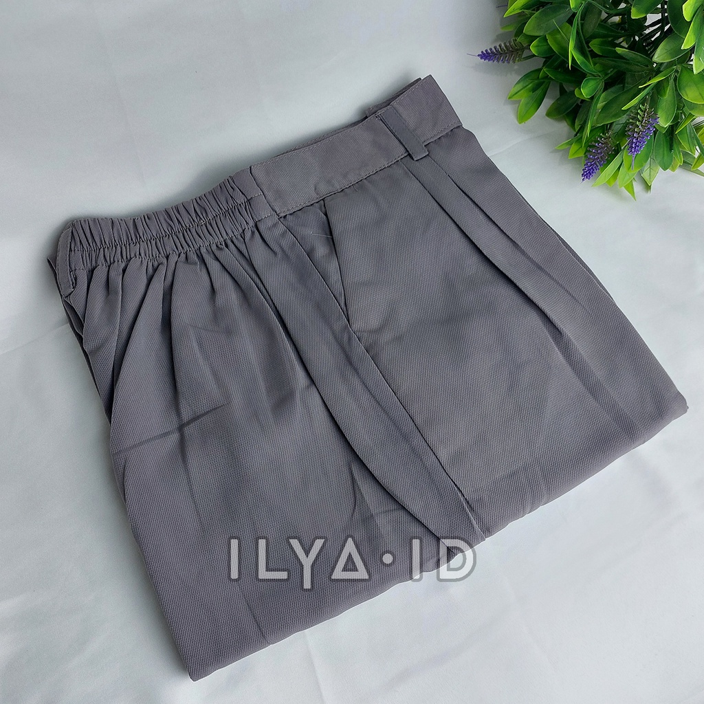 Jiso Pants (Mauve) - Loose Pants Trousers Highwaist Kulot Wanita - Celana Kulot Highwaist Bahan Jatuh BB 35-85 KG