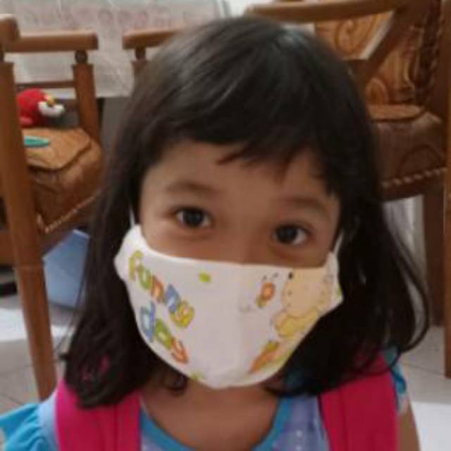 Masker Anak 2 Lapis Lembut Bernafas Lega Bisa dicuci