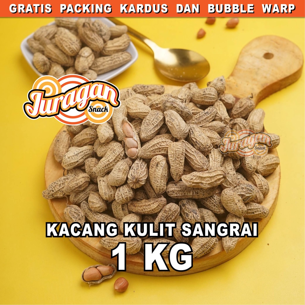 KACANG KULIT SANGRAI 1 KG snack kiloan makanan ringan jajanan cemilan camilan asin gurih murah