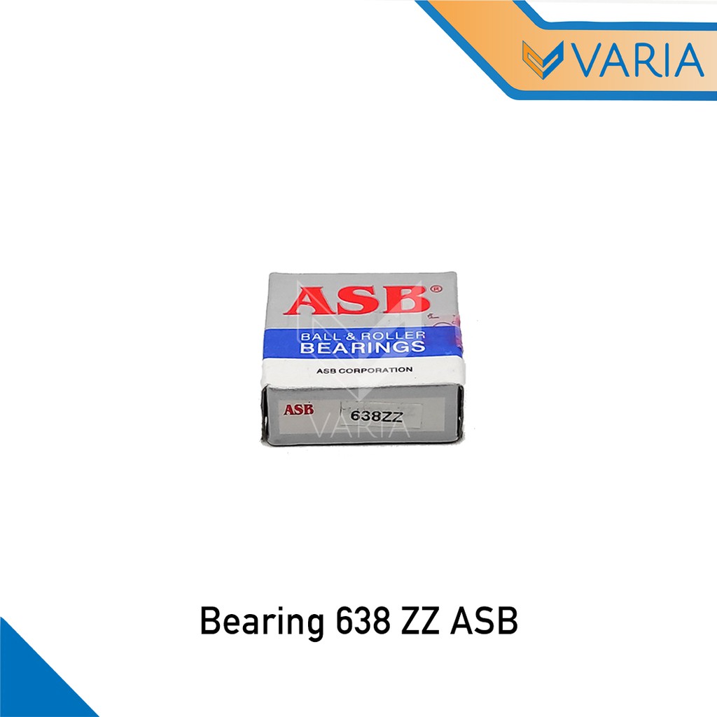 Bearing / Laher 638 ZZ Tutup Plat Besi Double ASB